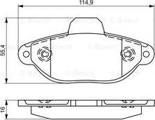 BOSCH 0 986 495 338 - Bremžu uzliku kompl., Disku bremzes adetalas.lv