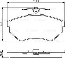 BOSCH 0 986 495 246 - Bremžu uzliku kompl., Disku bremzes adetalas.lv