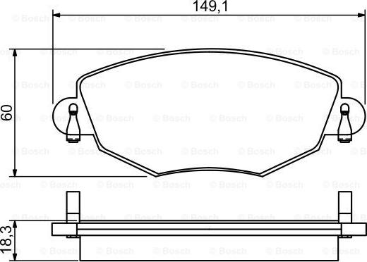 BOSCH 0 986 495 230 - Bremžu uzliku kompl., Disku bremzes adetalas.lv