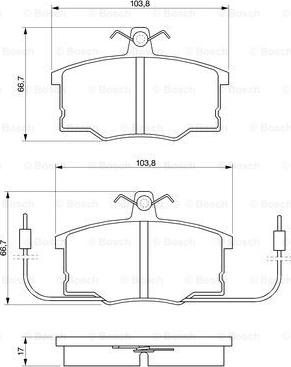 BOSCH 0 986 490 930 - Bremžu uzliku kompl., Disku bremzes adetalas.lv