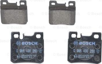 BOSCH 0 986 490 260 - Bremžu uzliku kompl., Disku bremzes adetalas.lv