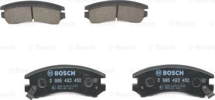 BOSCH 0 986 493 450 - Bremžu uzliku kompl., Disku bremzes adetalas.lv