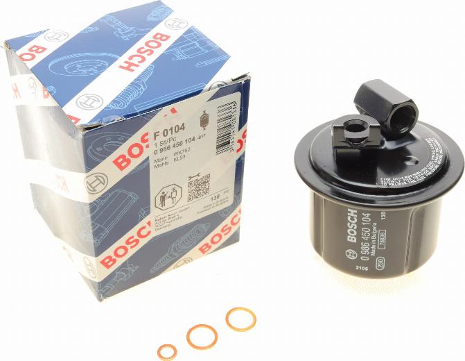 BOSCH 0 986 450 104 - Degvielas filtrs adetalas.lv