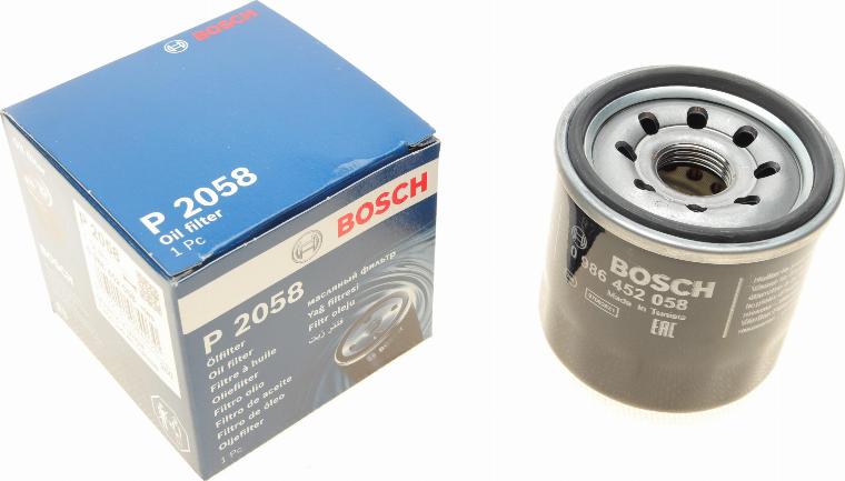 BOSCH 0 986 452 058 - Eļļas filtrs adetalas.lv