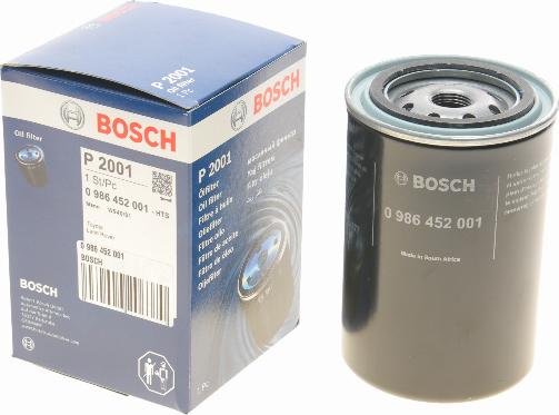 BOSCH 0 986 452 001 - Eļļas filtrs adetalas.lv