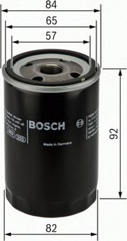 BOSCH 0 986 452 015 - Eļļas filtrs adetalas.lv