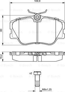 BOSCH 0 986 469 410 - Bremžu uzliku kompl., Disku bremzes adetalas.lv