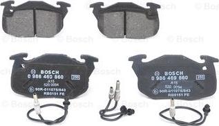 BOSCH 0 986 469 860 - Bremžu uzliku kompl., Disku bremzes adetalas.lv