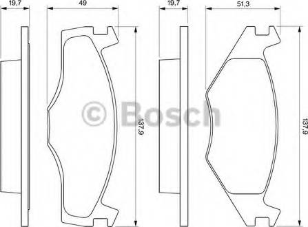 BOSCH 0 986 465 961 - Bremžu uzliku kompl., Disku bremzes adetalas.lv