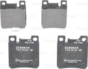 BOSCH 0 986 460 965 - Bremžu uzliku kompl., Disku bremzes adetalas.lv