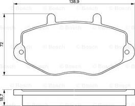 BOSCH 0 986 460 962 - Bremžu uzliku kompl., Disku bremzes adetalas.lv