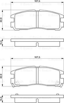 BOSCH 0 986 461 145 - Bremžu uzliku kompl., Disku bremzes adetalas.lv