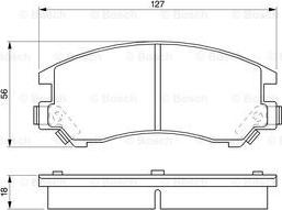 BOSCH 0 986 461 134 - Bremžu uzliku kompl., Disku bremzes adetalas.lv