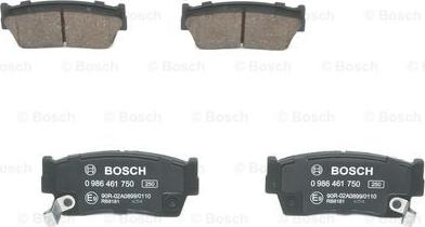 BOSCH 0 986 461 750 - Bremžu uzliku kompl., Disku bremzes adetalas.lv