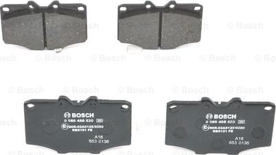 BOSCH 0 986 468 520 - Bremžu uzliku kompl., Disku bremzes adetalas.lv