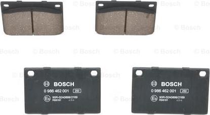 BOSCH 0 986 462 001 - Bremžu uzliku kompl., Disku bremzes adetalas.lv