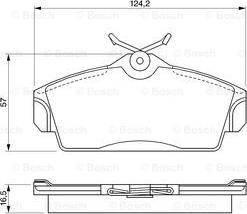 BOSCH 0 986 424 490 - Bremžu uzliku kompl., Disku bremzes adetalas.lv