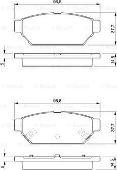 BOSCH 0 986 424 464 - Bremžu uzliku kompl., Disku bremzes adetalas.lv