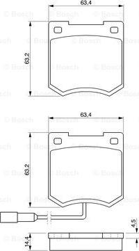 BOSCH 0 986 424 417 - Bremžu uzliku kompl., Disku bremzes adetalas.lv