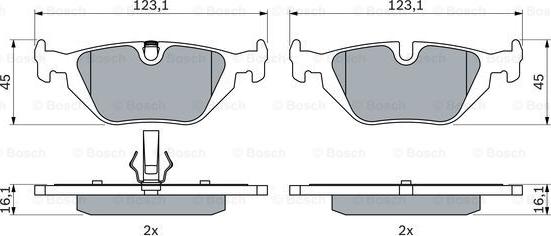 BOSCH 0 986 424 484 - Bremžu uzliku kompl., Disku bremzes adetalas.lv