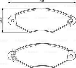 BOSCH 0 986 424 487 - Bremžu uzliku kompl., Disku bremzes adetalas.lv