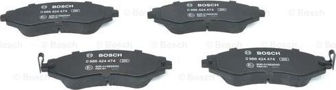 BOSCH 0 986 424 474 - Bremžu uzliku kompl., Disku bremzes adetalas.lv