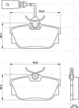 BOSCH 0 986 424 542 - Bremžu uzliku kompl., Disku bremzes adetalas.lv