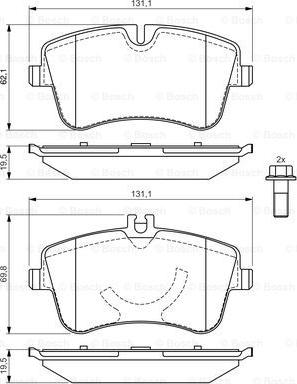 BOSCH 0 986 424 518 - Bremžu uzliku kompl., Disku bremzes adetalas.lv