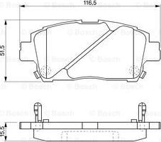 BOSCH 0 986 424 534 - Bremžu uzliku kompl., Disku bremzes adetalas.lv