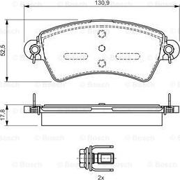 BOSCH 0 986 424 529 - Bremžu uzliku kompl., Disku bremzes adetalas.lv