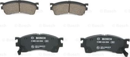 BOSCH 0 986 424 694 - Bremžu uzliku kompl., Disku bremzes adetalas.lv