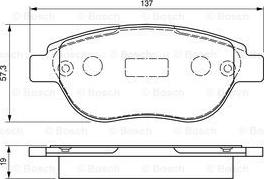 BOSCH 0 986 424 659 - Bremžu uzliku kompl., Disku bremzes adetalas.lv