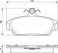 BOSCH 0 986 424 092 - Bremžu uzliku kompl., Disku bremzes adetalas.lv