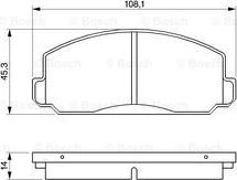 BOSCH 0 986 424 055 - Bremžu uzliku kompl., Disku bremzes adetalas.lv