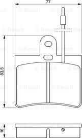 BOSCH 0 986 424 025 - Bremžu uzliku kompl., Disku bremzes adetalas.lv