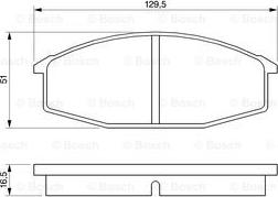 BOSCH 0 986 424 192 - Bremžu uzliku kompl., Disku bremzes adetalas.lv