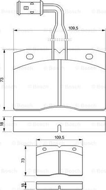 BOSCH 0 986 424 145 - Bremžu uzliku kompl., Disku bremzes adetalas.lv