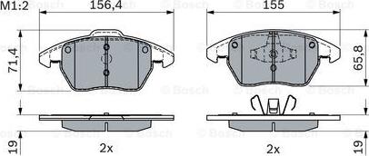 BOSCH 0 986 424 825 - Bremžu uzliku kompl., Disku bremzes adetalas.lv