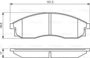 BOSCH 0 986 424 340 - Bremžu uzliku kompl., Disku bremzes adetalas.lv