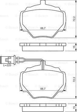 BOSCH 0 986 424 267 - Bremžu uzliku kompl., Disku bremzes adetalas.lv