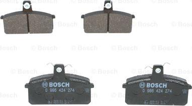 BOSCH 0 986 424 274 - Bremžu uzliku kompl., Disku bremzes adetalas.lv