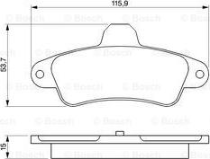 BOSCH 0 986 424 277 - Bremžu uzliku kompl., Disku bremzes adetalas.lv