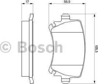 BOSCH 0 986 424 796 - Bremžu uzliku kompl., Disku bremzes adetalas.lv