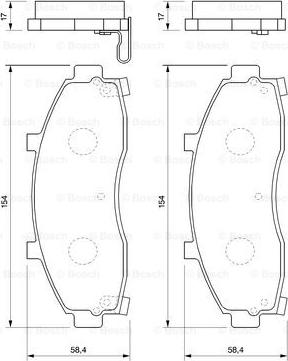 BOSCH 0 986 424 726 - Bremžu uzliku kompl., Disku bremzes adetalas.lv