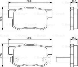 BOSCH 0 986 424 771 - Bremžu uzliku kompl., Disku bremzes adetalas.lv