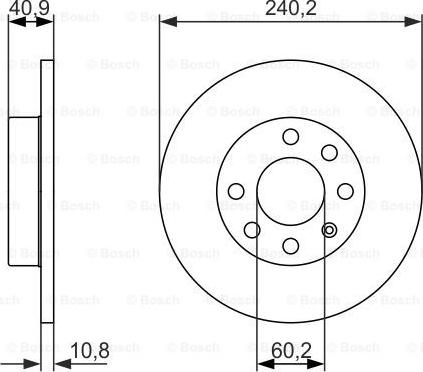 BOSCH 0 986 479 959 - Bremžu diski adetalas.lv