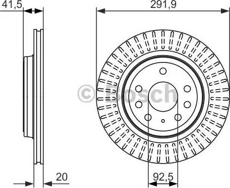 BOSCH 0 986 479 950 - Bremžu diski adetalas.lv