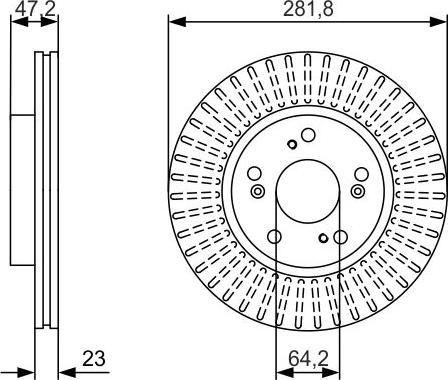 BOSCH 0 986 479 981 - Bremžu diski adetalas.lv