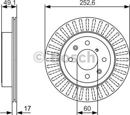 BOSCH 0 986 479 982 - Bremžu diski adetalas.lv