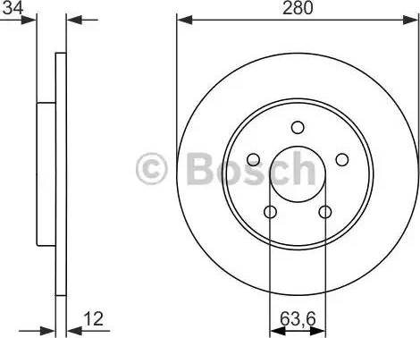 BOSCH 0 986 479 934 - Bremžu diski adetalas.lv